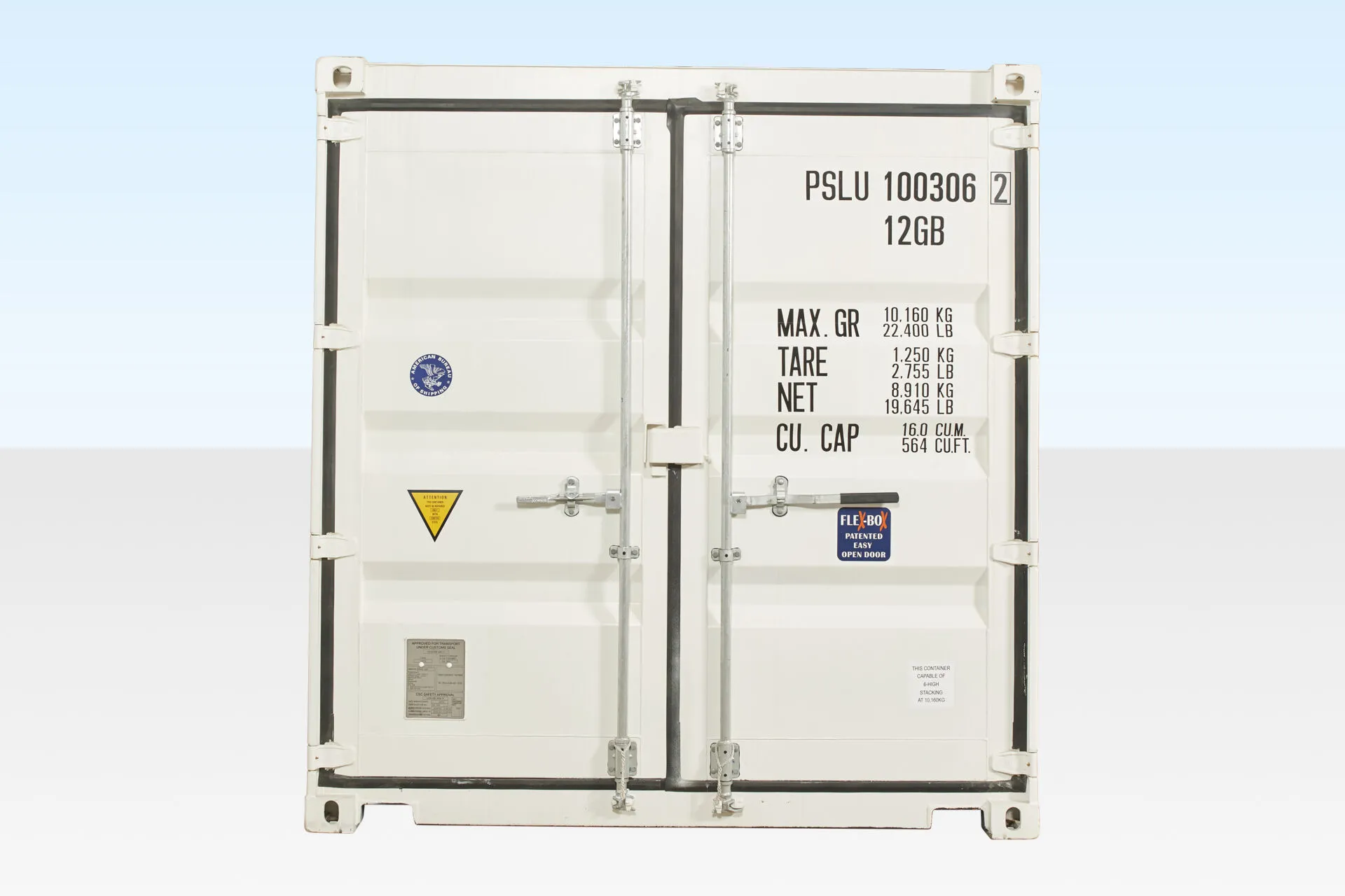 10Ft X 8Ft Shipping Container (One Trip) - White - Image 2