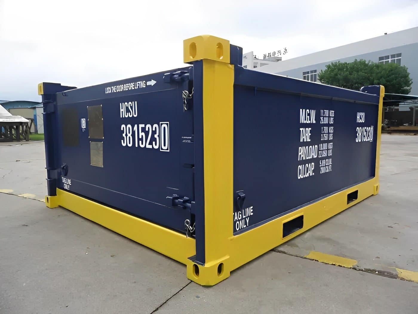 10ft DNV 2.7-1 Half-Height Open Top Container – Stackable, Corten Steel, Certified