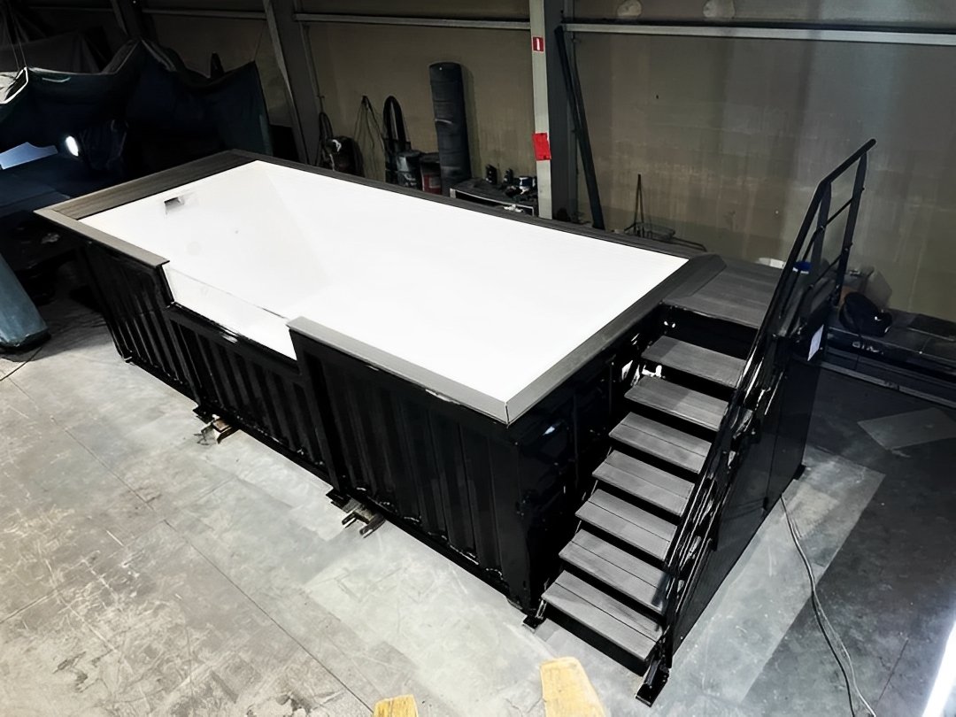 20ft Shipping Container Swimming Pool with Convenient Side Staircase - Image 10