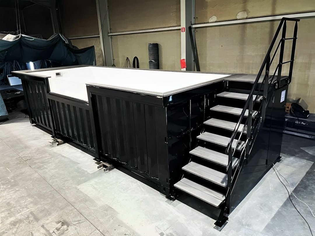 20ft Shipping Container Swimming Pool with Convenient Side Staircase - Image 8