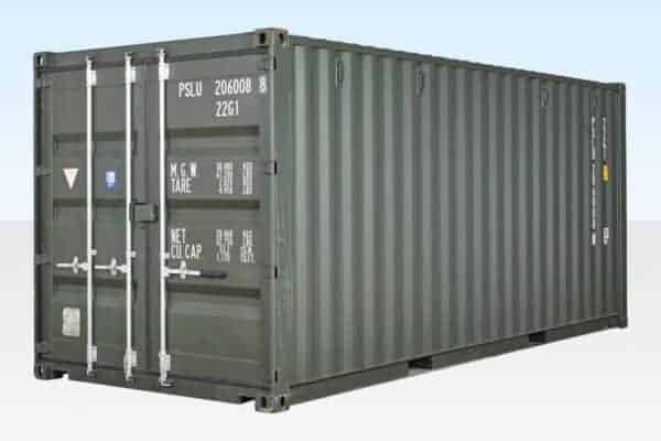 20ft Dark Green Shipping Container – One Trip ISO Standard | Wind & Watertight Storage - Image 2