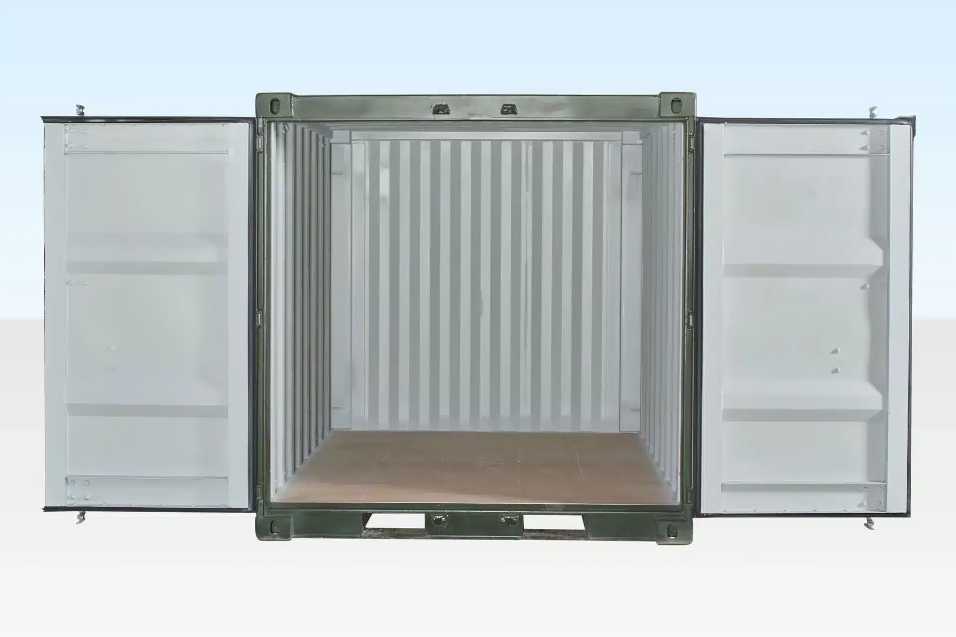 8ft One Trip Green Steel Shipping Container – ISO Certified & Durable - Image 4