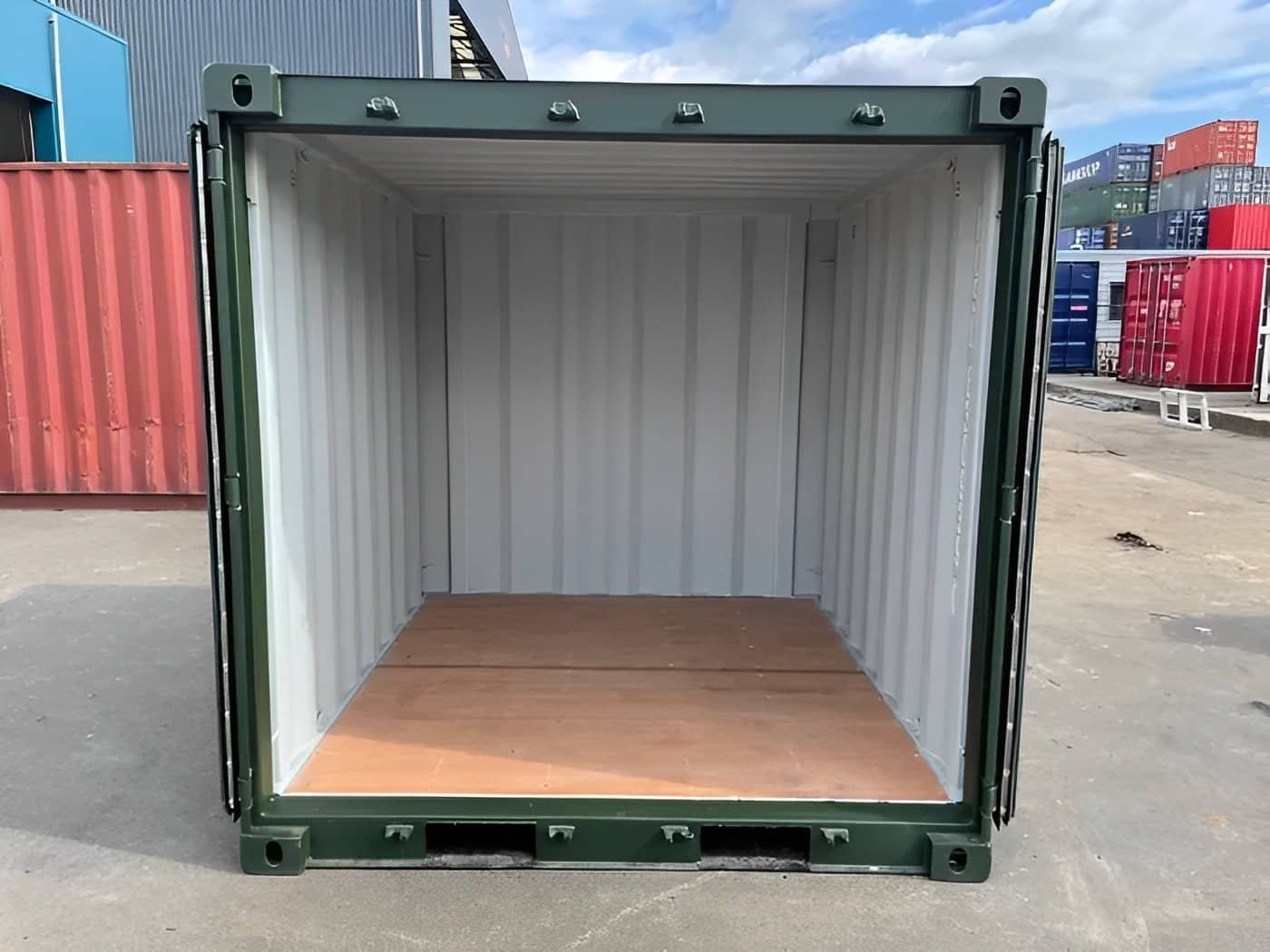 8ft One Trip Green Steel Shipping Container – ISO Certified & Durable - Image 6