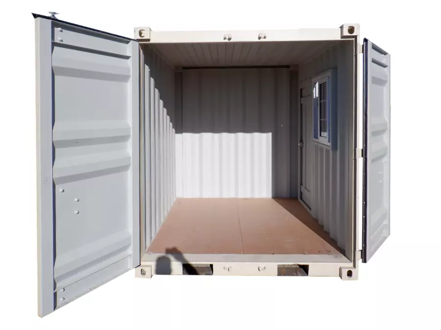 8ft Steel Shipping Container with Door & Window – Compact & Durable - Image 7